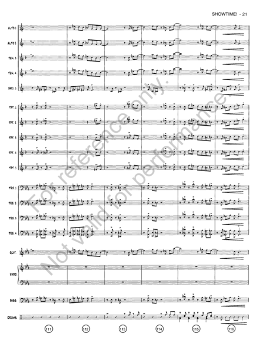 Showtime! Jazz Ensemble scores gallery preview page 20