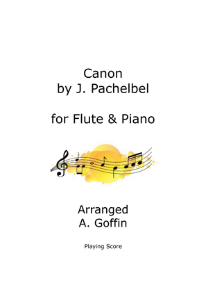 Pachelbel Canon, for flute and piano