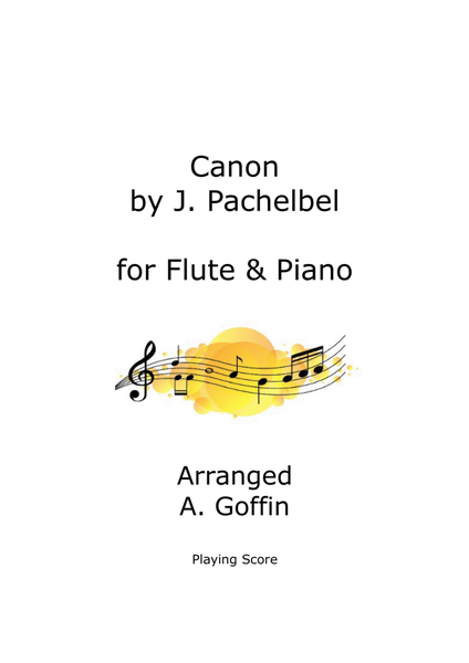 Pachelbel Canon, for flute and piano image number null