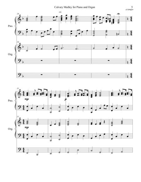 Calvary Medley for Piano and Organ/Keyboard image number null