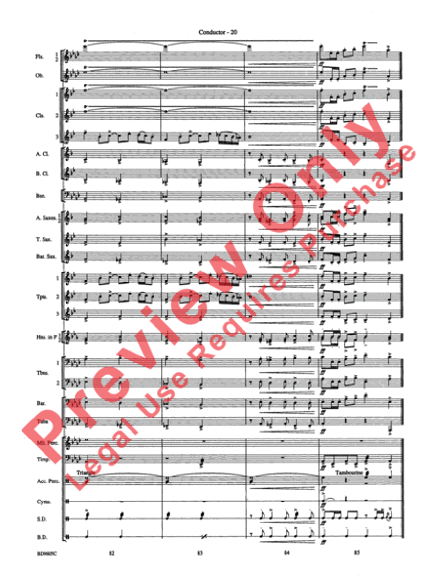 Tower Hill Overture Concert Band scores gallery preview page 23
