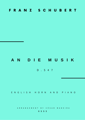 Book cover for An Die Musik - English Horn and Piano (Full Score and Parts)