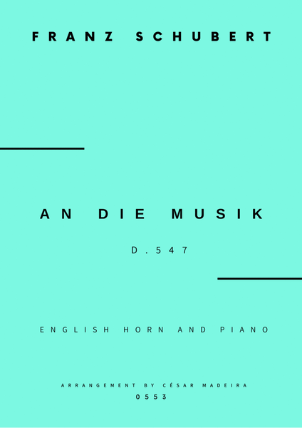 An Die Musik - English Horn and Piano (Full Score and Parts) image number null