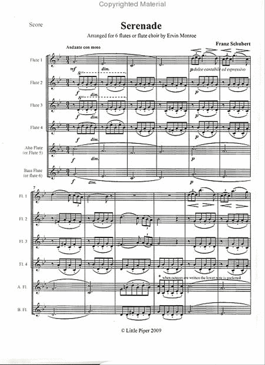 Serenade Flute Choir scores gallery preview page 2