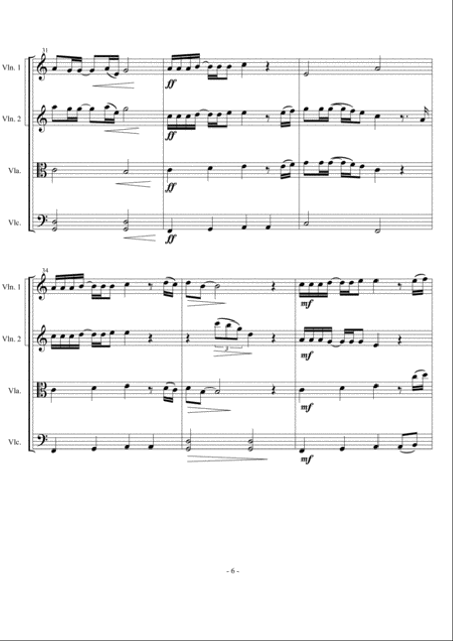 Heaven String Quartet scores gallery preview page 6