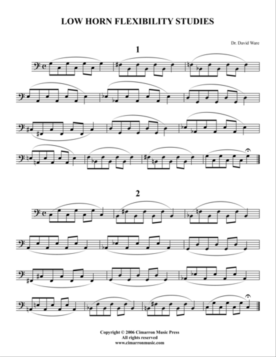 Low Horn Flexibility Studies Horn scores gallery preview page 1