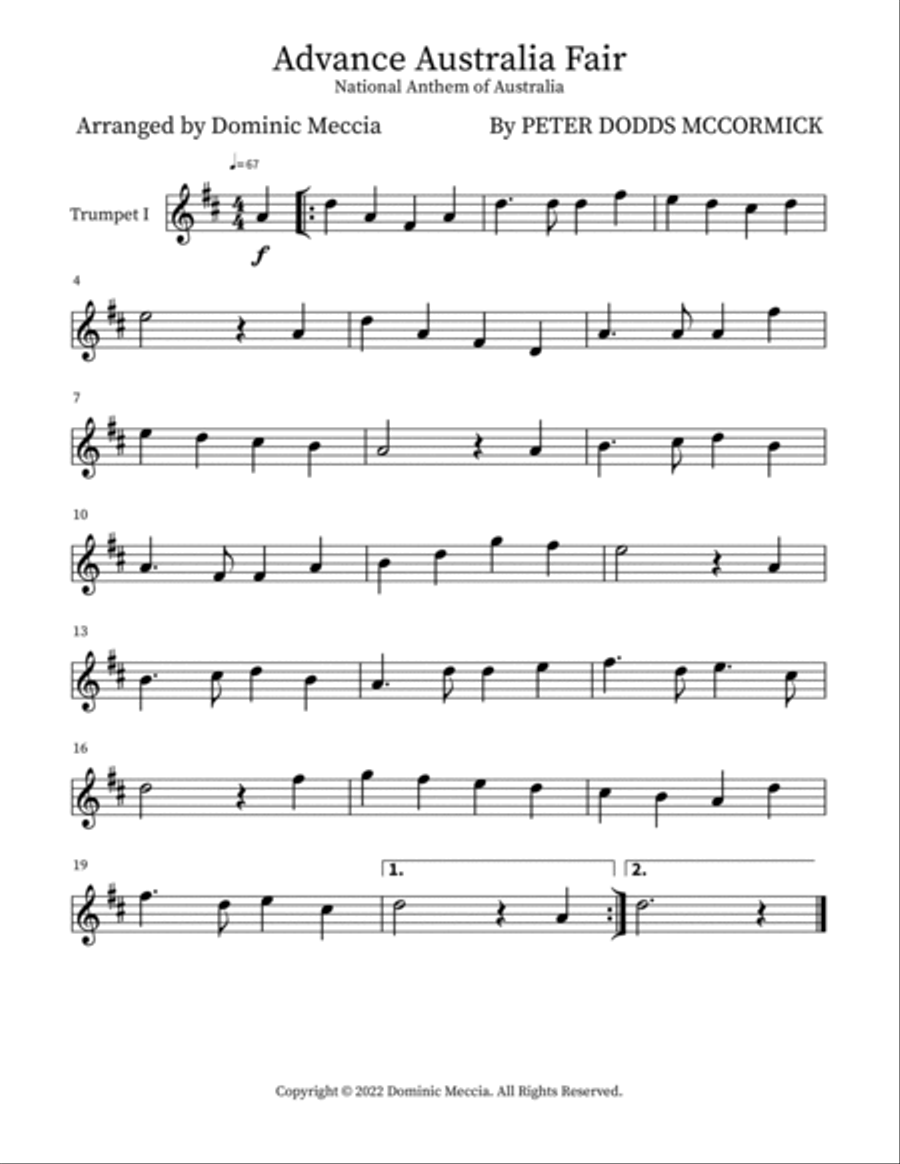 Advance Australia Fair Small Ensemble scores gallery preview page 4