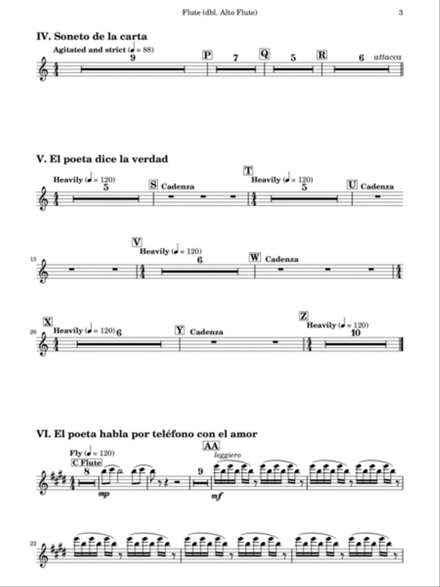 Sonetos del amor oscuro (Set of Parts) Chamber Orchestra scores gallery preview page 5