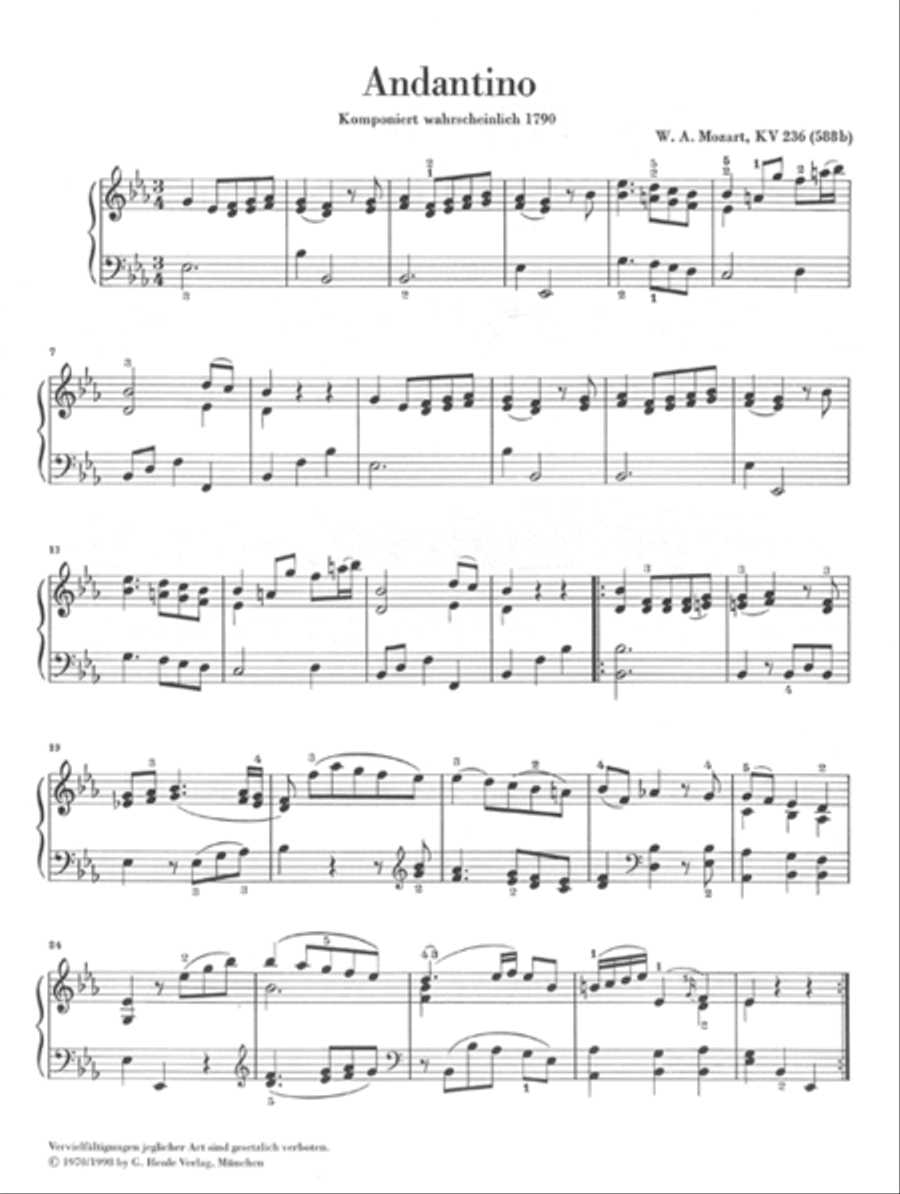 Easy Piano Music of the 18th and 19th Century – Volume I Easy Piano scores gallery preview page 4