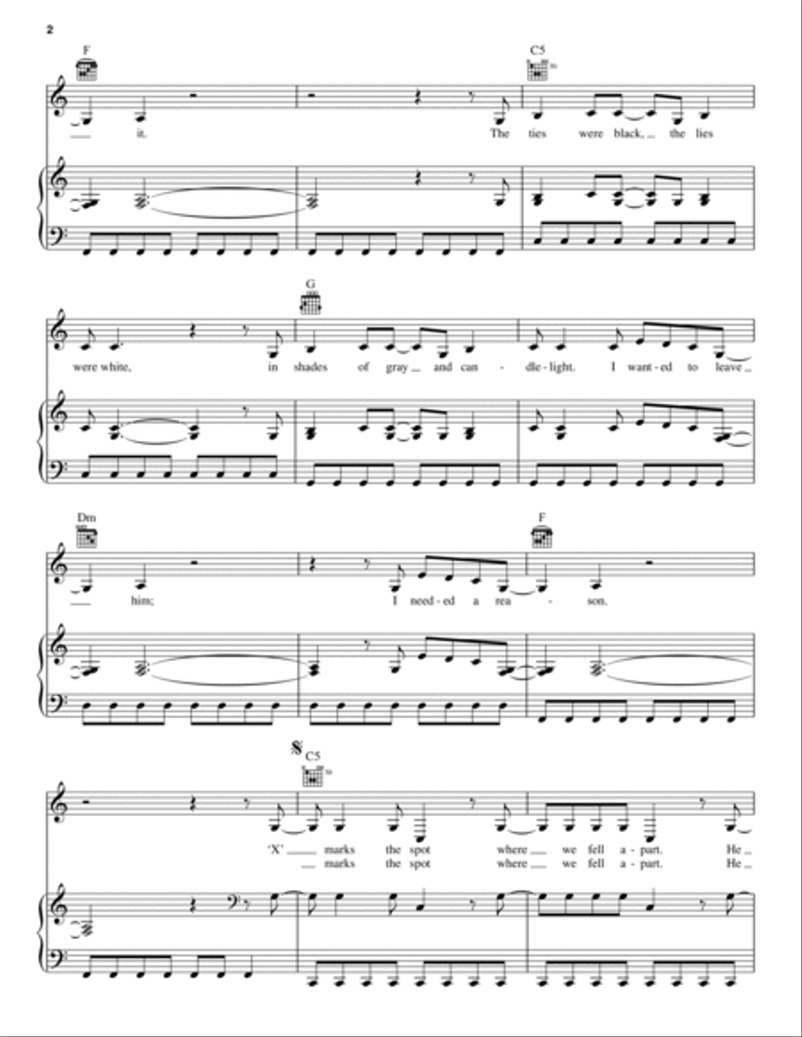 Getaway Car Piano, Vocal, Guitar scores gallery preview page 2