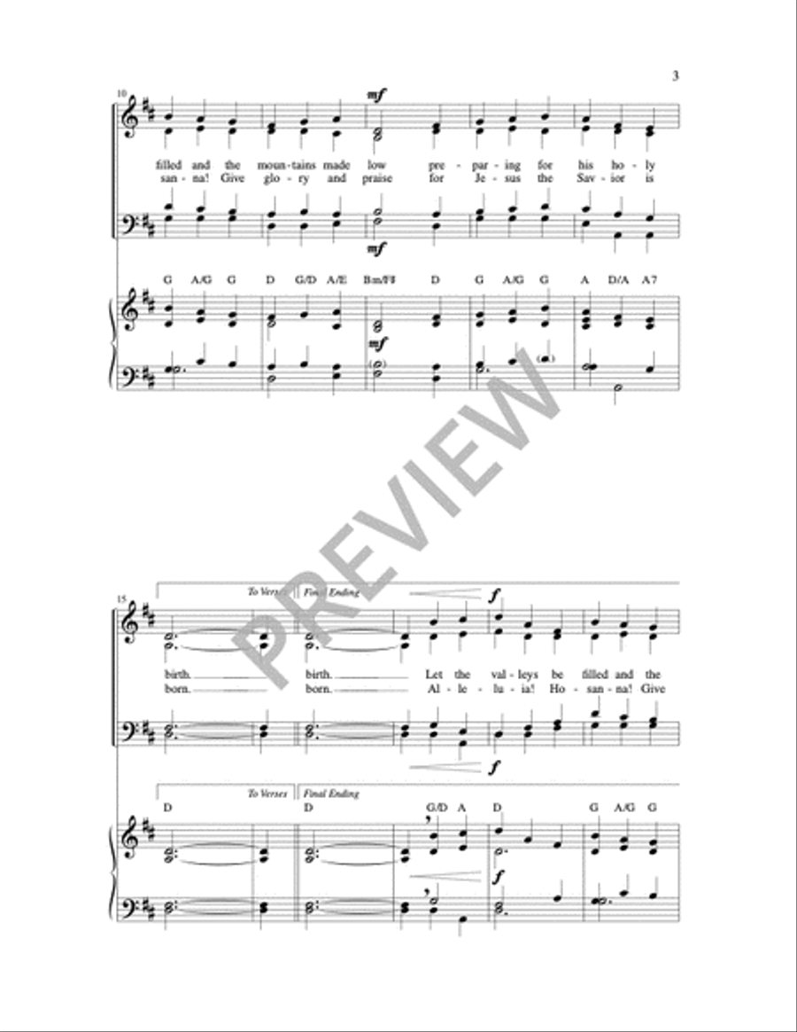Proclaim the Joyful Message / Cry Out With Joy and Gladness 4-Part scores gallery preview page 2