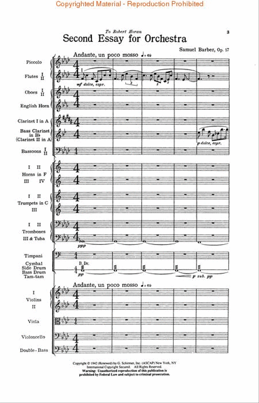 Second Essay for Orchestra Orchestra scores gallery preview page 2