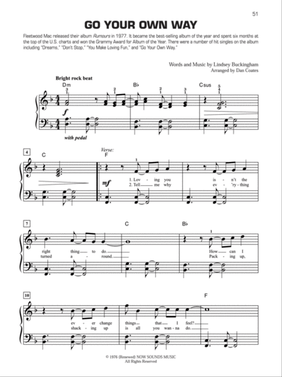 Decade by Decade 1970s Easy Piano scores gallery preview page 2