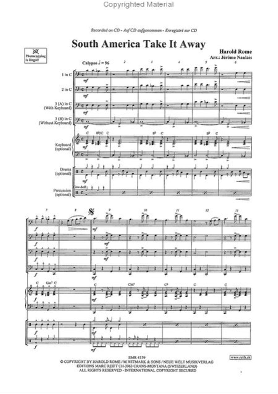 South America Take It Away Trombone Trio scores gallery preview page 3