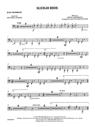 Sleigh Ride: 4th Trombone