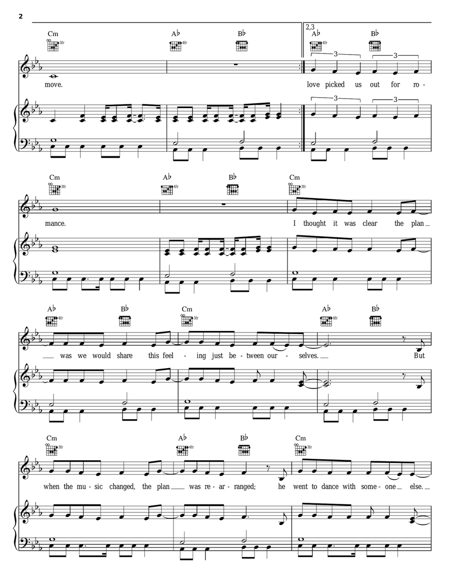 Let The Music Play Let The Music Play Piano, Vocal, Guitar scores gallery preview page 2