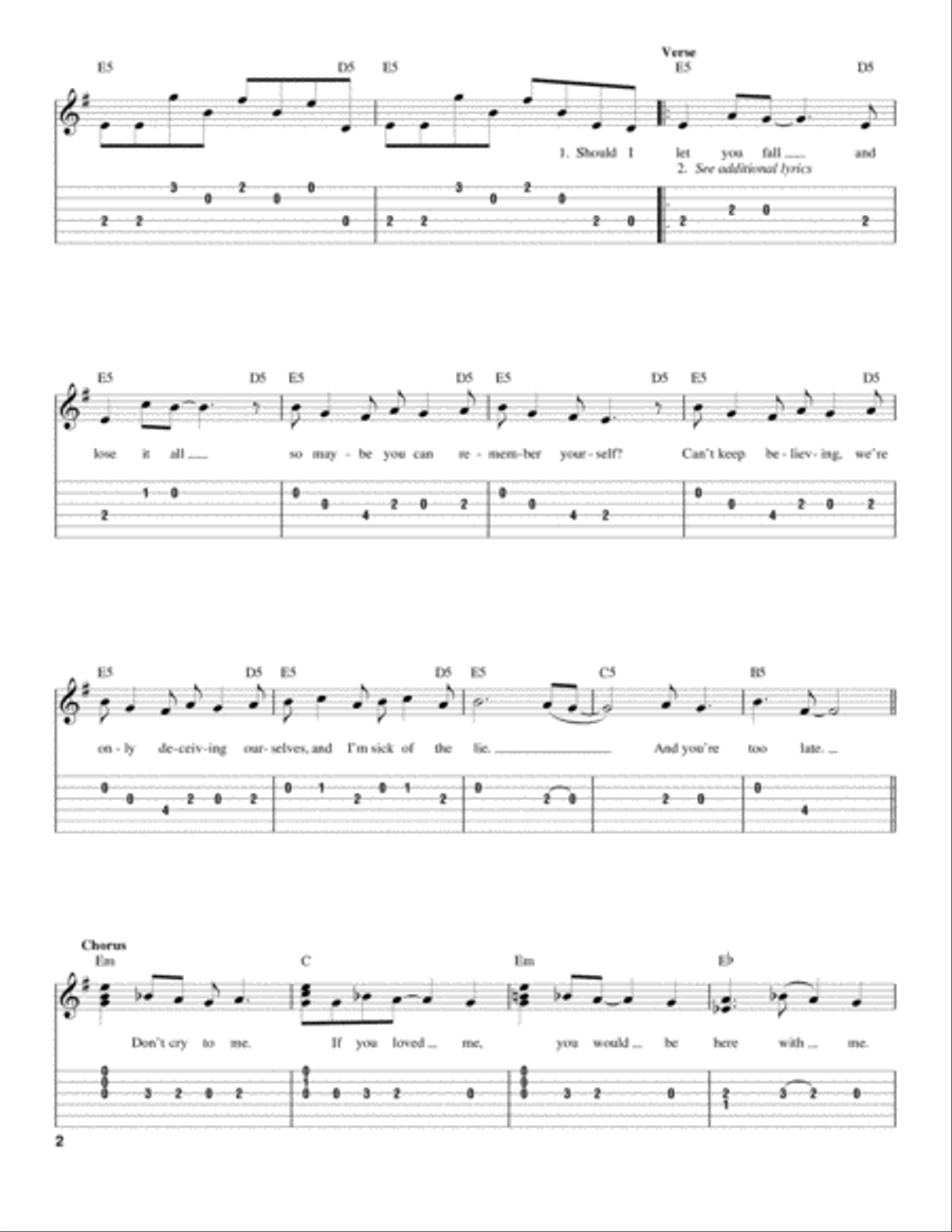 Call Me When You're Sober Acoustic Guitar scores gallery preview page 2