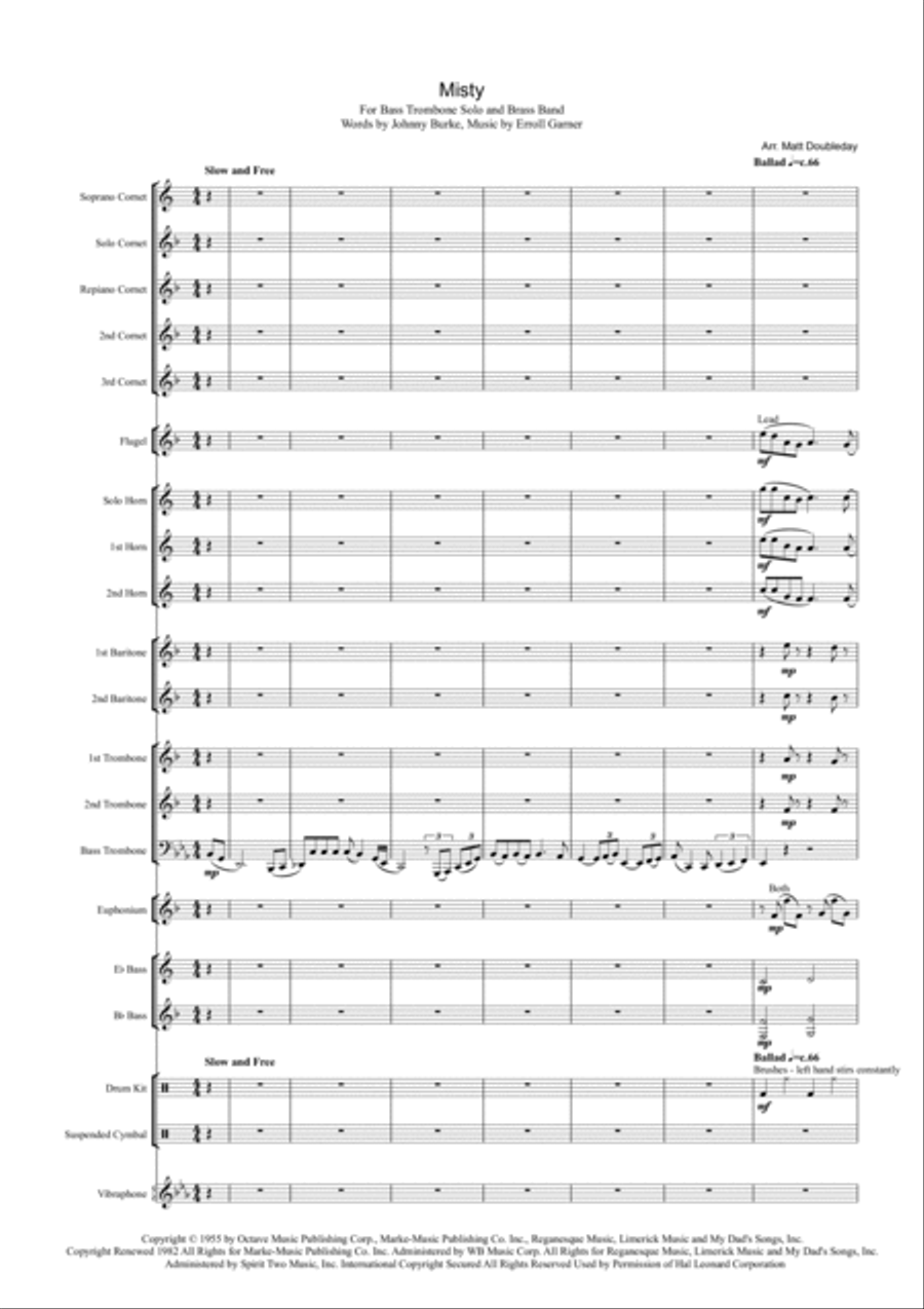 Misty Brass Ensemble scores gallery preview page 1
