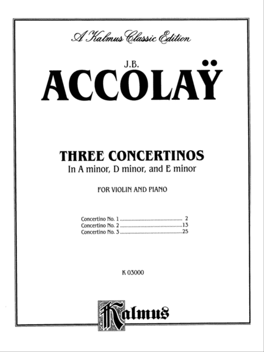 Three Concertinos Violin Solo scores gallery preview page 2