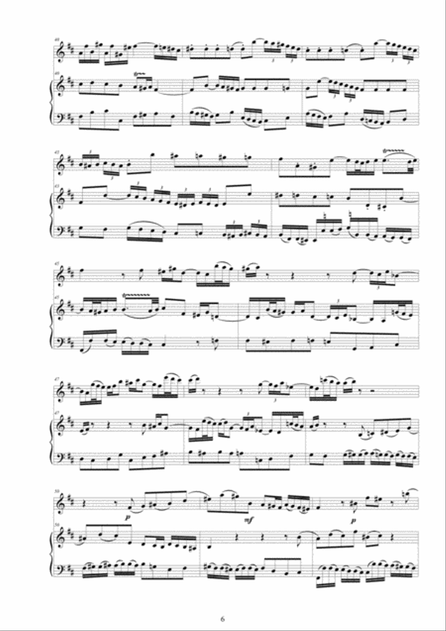 20 Flute Sonatas for Flute and Harpsichord or Piano - Scores and Part Flute scores gallery preview page 6