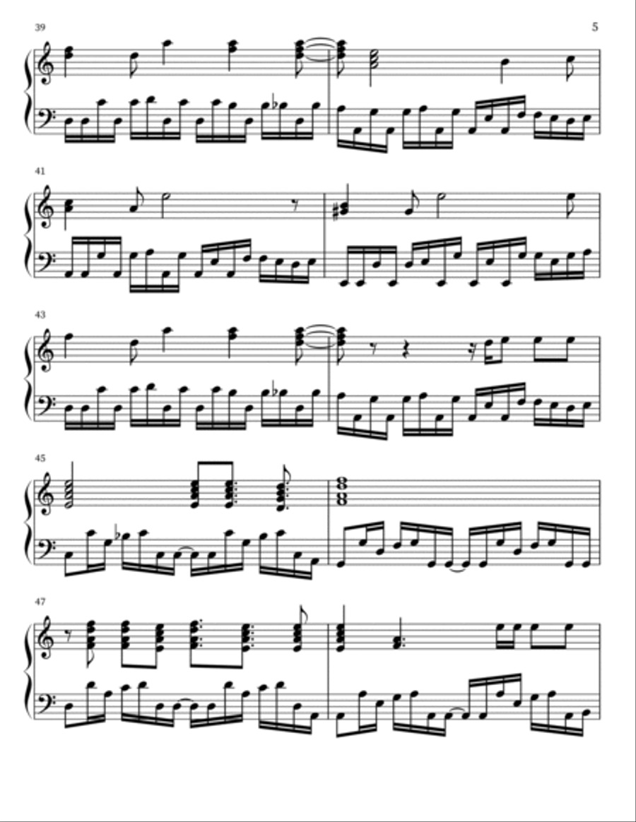 Hysteria Piano Solo scores gallery preview page 5