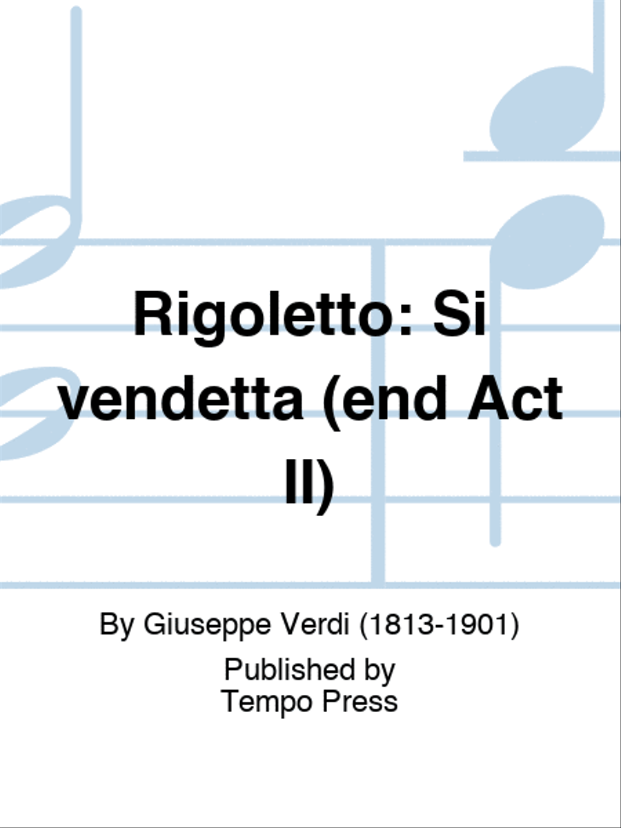 RIGOLETTO: Si vendetta (end Act II) Set of Parts scores gallery preview page 1