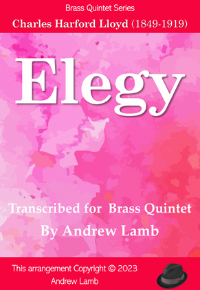 Book cover for Charles Harford Lloyd | Elegy | for Brass Quintet