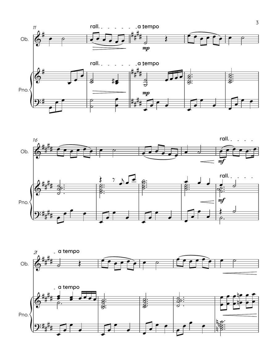 COME BACK TO SORRENTO - oboe and piano Piano scores gallery preview page 3