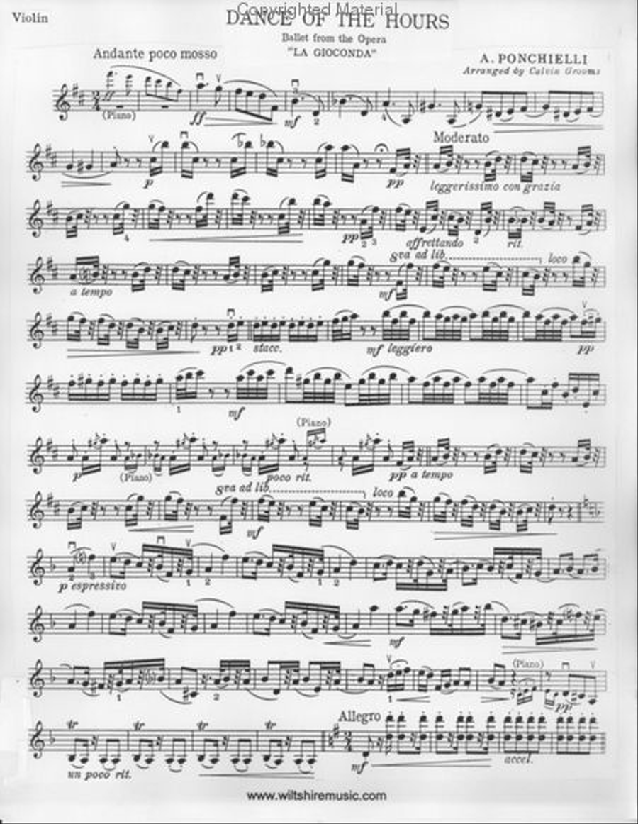 Dance of the Hours Violin Solo scores gallery preview page 2