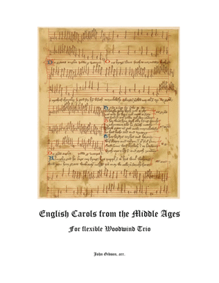 Book cover for English Carols from the Middle Ages - flexible woodwind trio