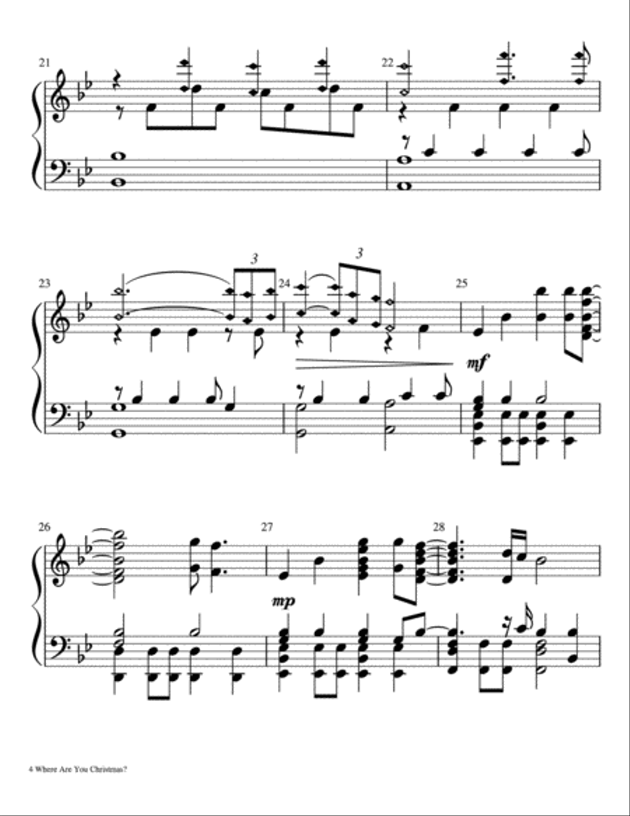 Where Are You Christmas? Where Are You Christmas? Handbell Choir scores gallery preview page 4