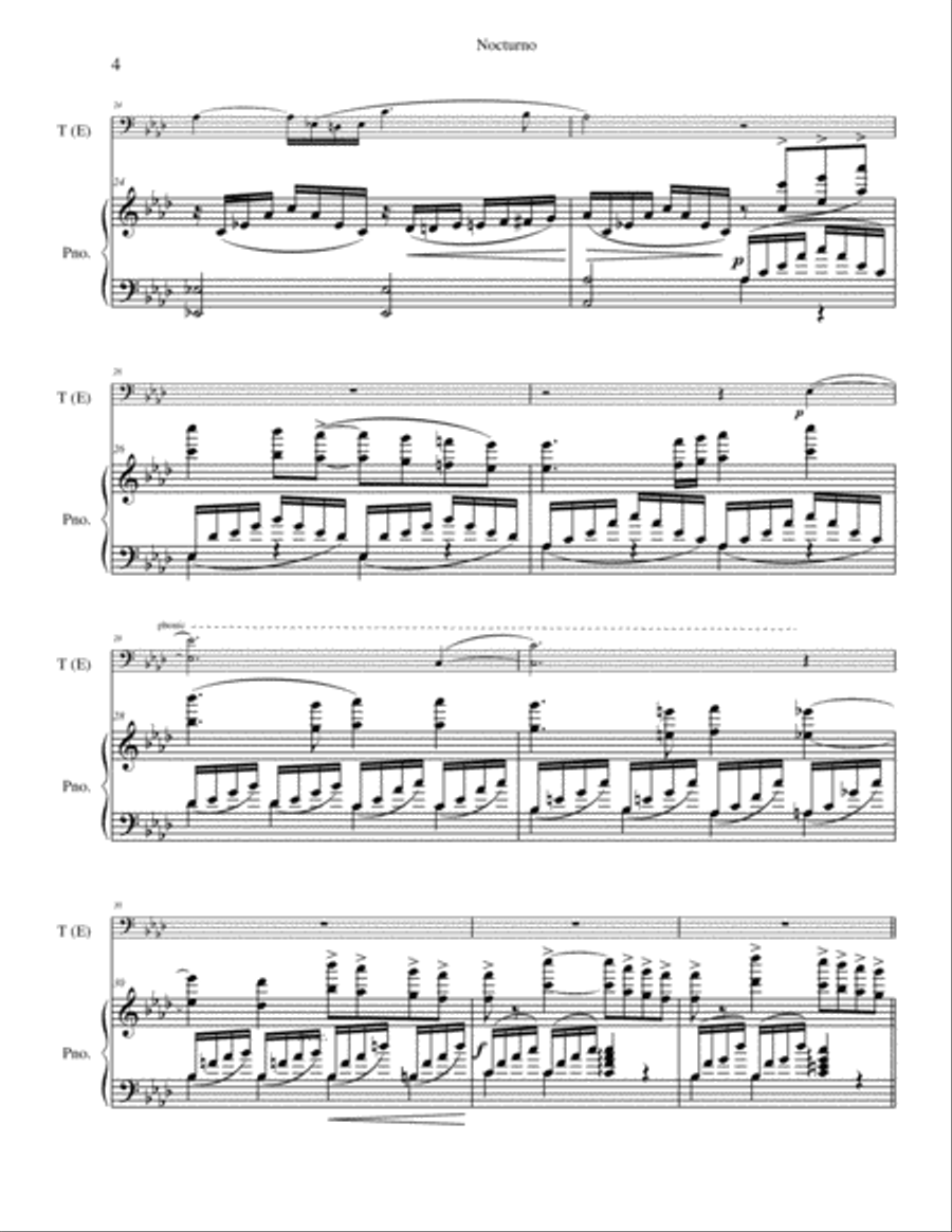 Nocturno, Op. 7 Brass Duet scores gallery preview page 4