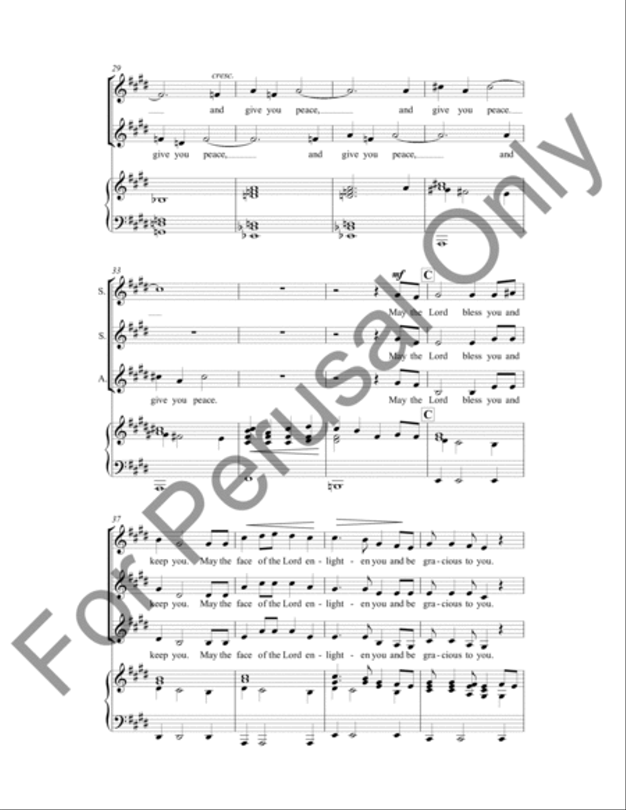 May The Lord Bless You And Keep You SSA scores gallery preview page 4