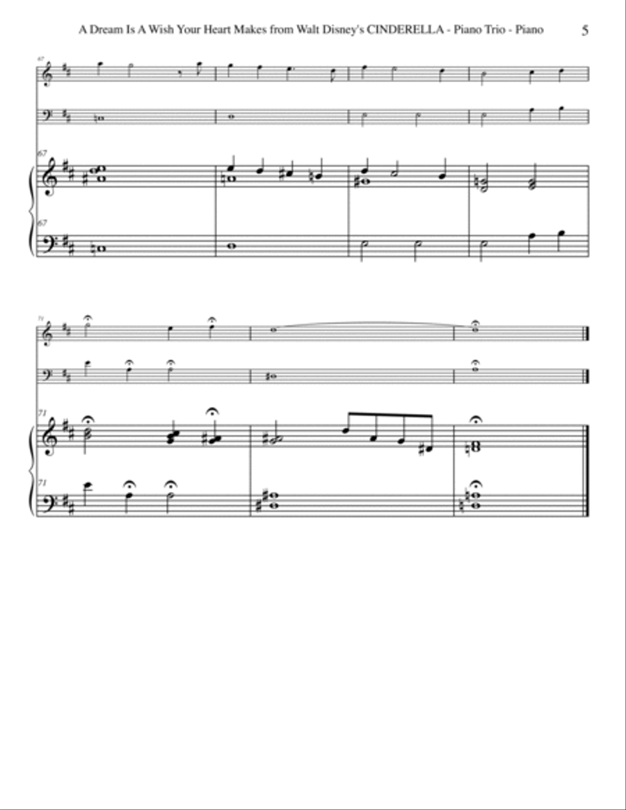 A Dream Is A Wish Your Heart Makes Piano Trio scores gallery preview page 5