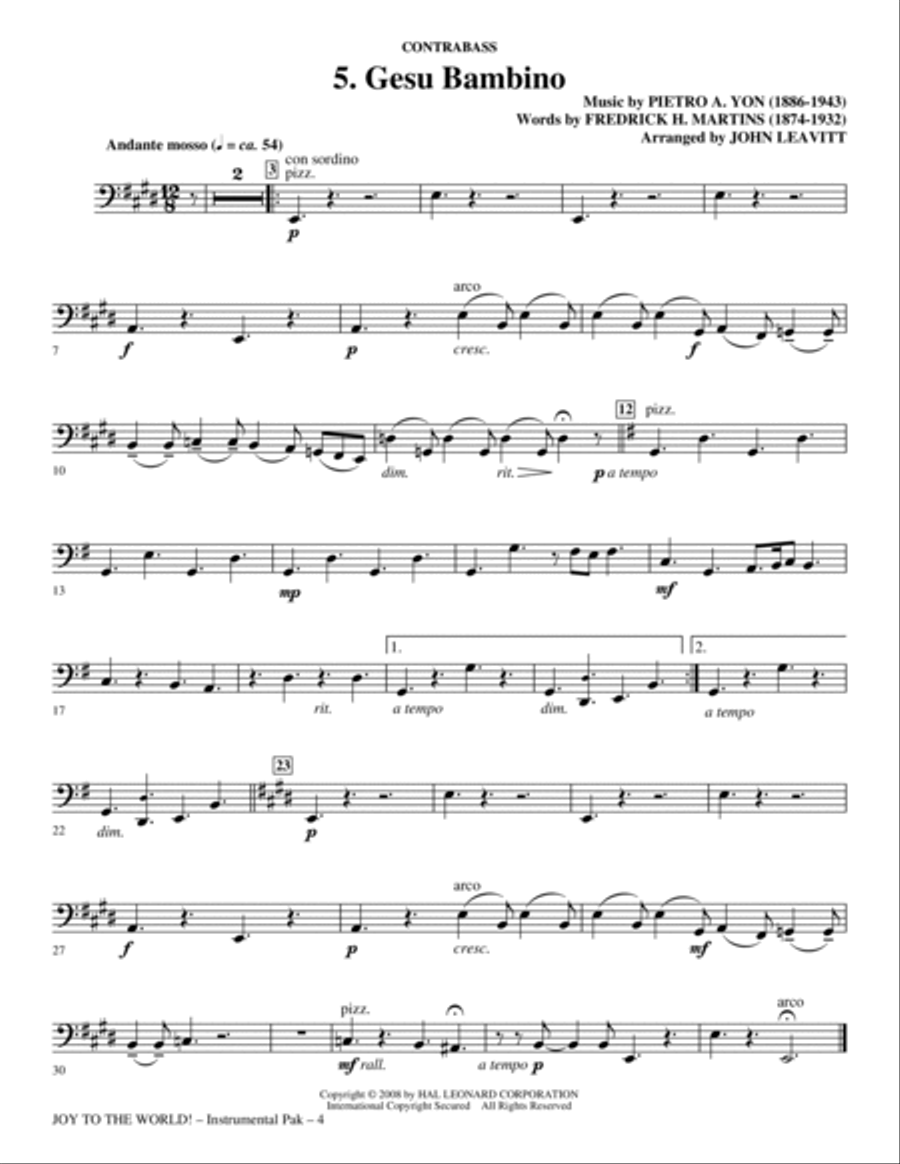 Joy To The World - Bass Joy To The World - Bass Choir scores gallery preview page 4