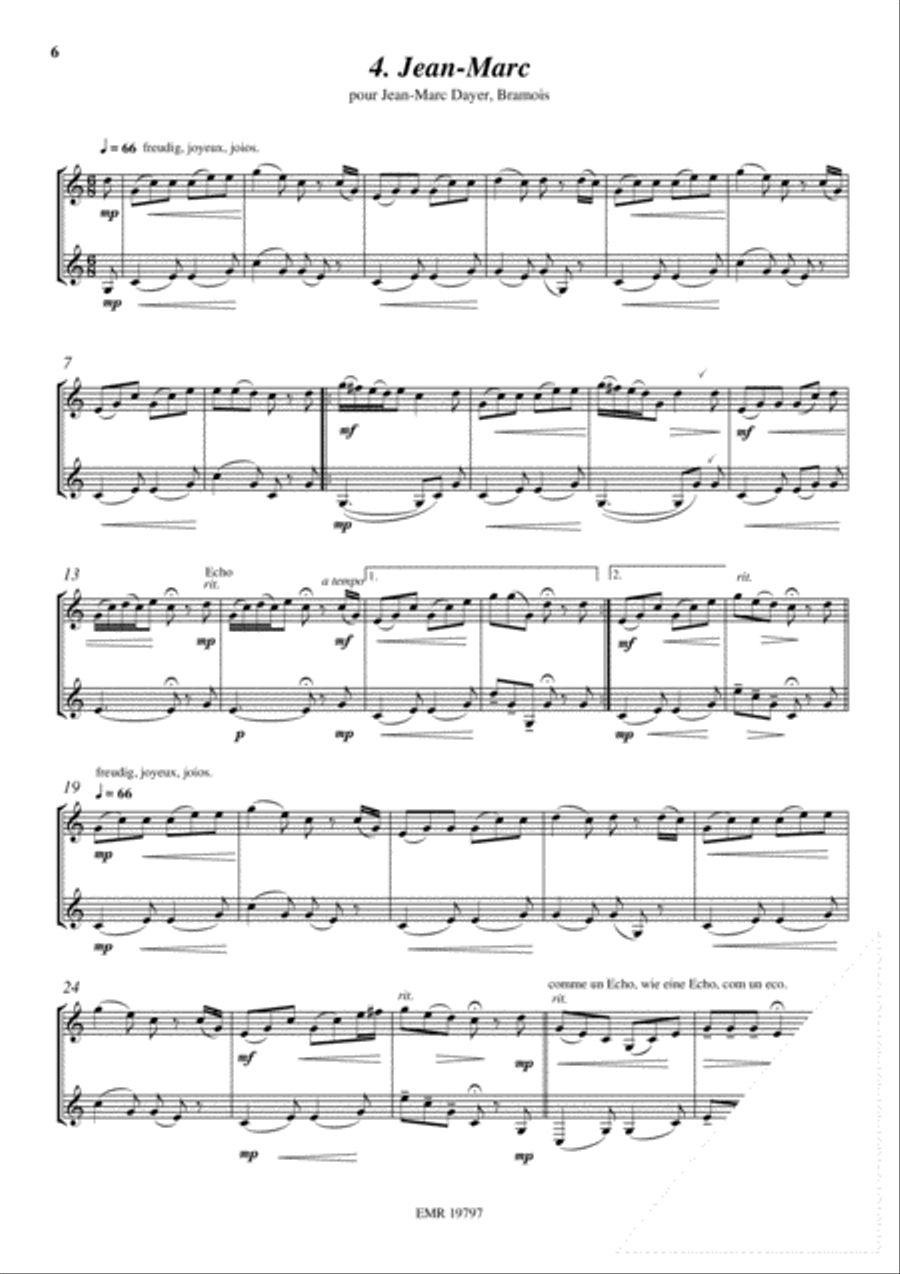 16 Duos l'Auberge de l'Ours Alphorn scores gallery preview page 6