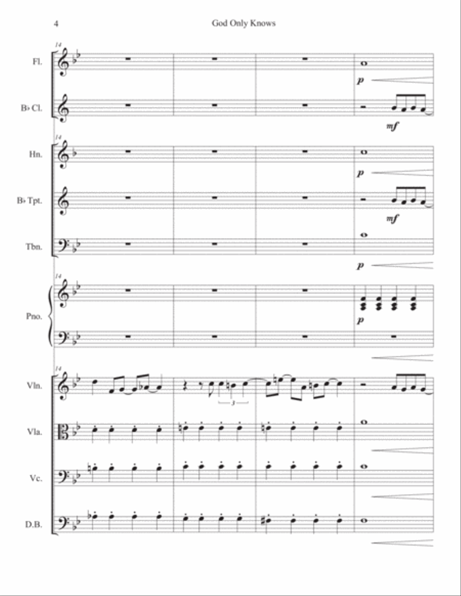 God Only Knows Chamber Orchestra scores gallery preview page 4
