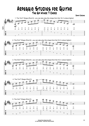 Arpeggio Studies for Guitar - The G# Minor 7 Chord
