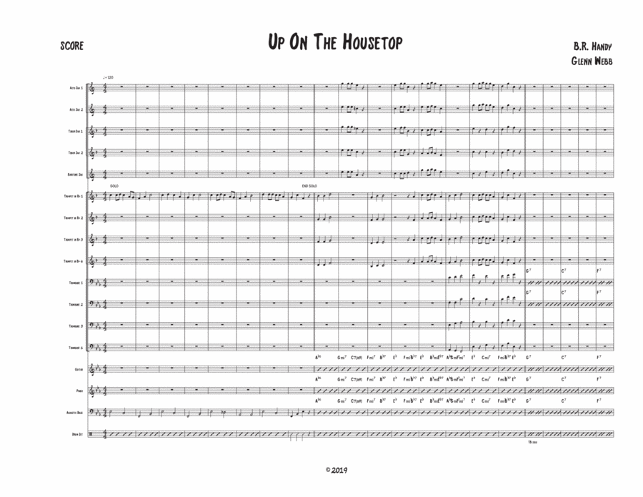 Up On The Housetop Jazz Ensemble scores gallery preview page 1