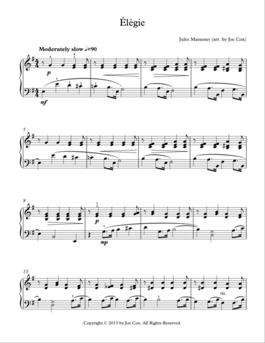 Élégie Piano Method scores gallery preview page 1