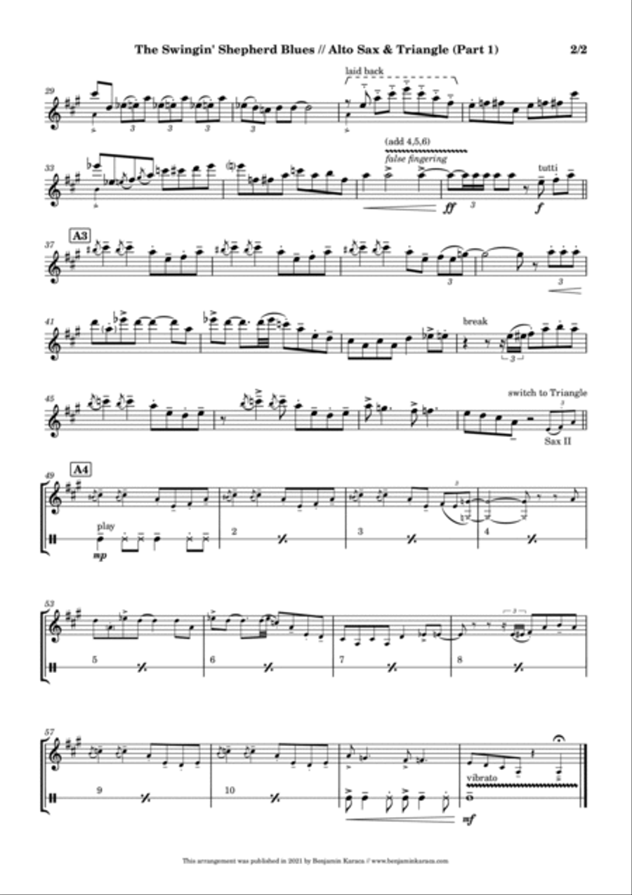 The Swingin' Shepherd Blues Woodwind Trio scores gallery preview page 6