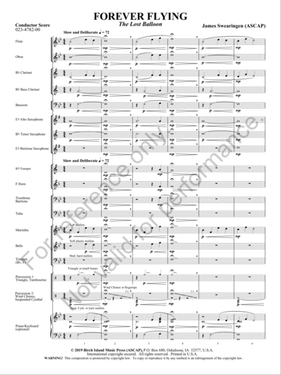 Forever Flying Concert Band scores gallery preview page 4