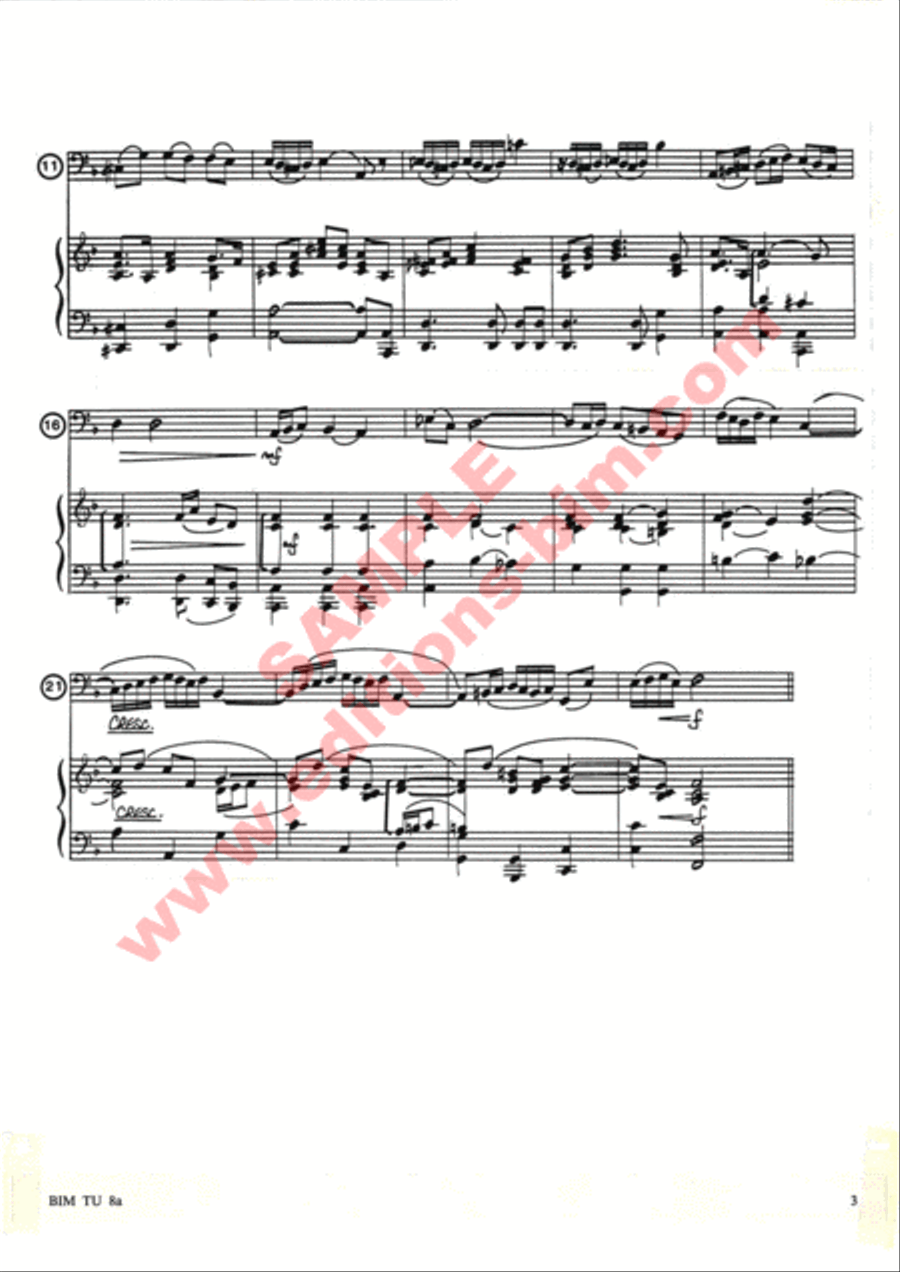 Variations in Olden Style Tuba scores gallery preview page 3