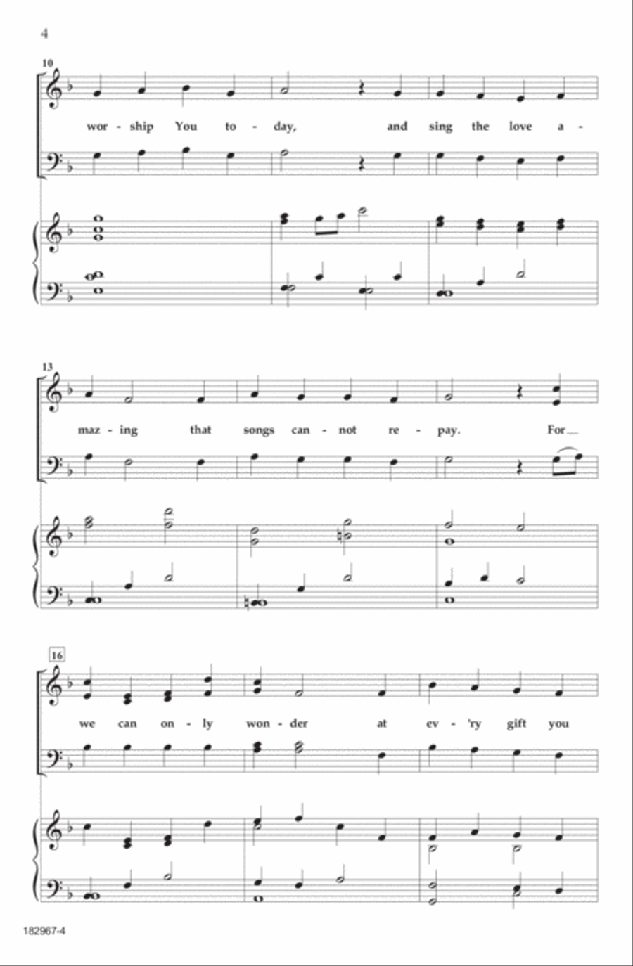 O God Beyond All Praising 4-Part scores gallery preview page 3