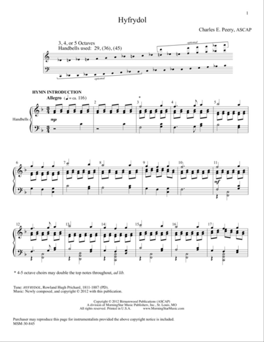 Hyfrydol Choir scores gallery preview page 1