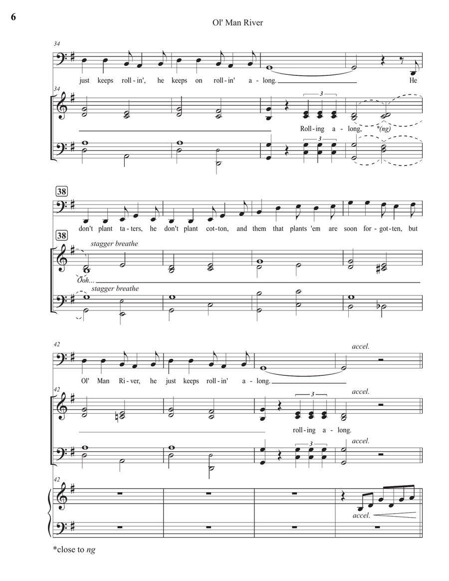 Ol' Man River 4-Part scores gallery preview page 6