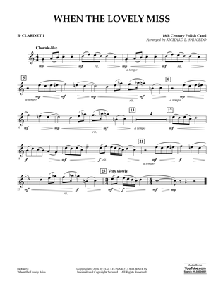 When the Lovely Miss (18th Century Polish Carol) - Bb Clarinet 1