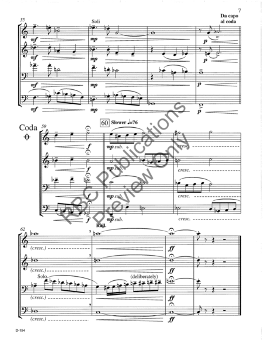 Fanfare And Fiebre Brass Quartet Brass Quartet scores gallery preview page 8
