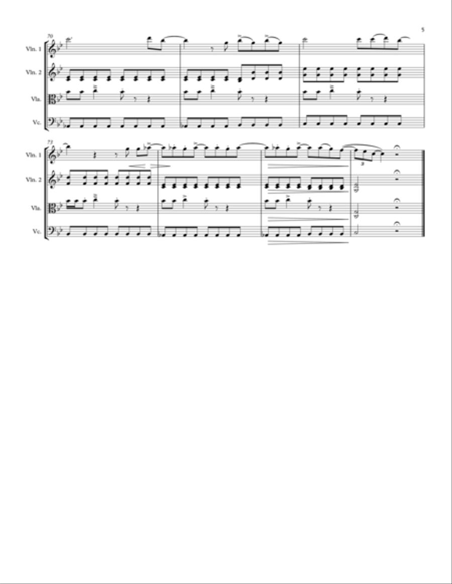 Rolling In The Deep String Quartet scores gallery preview page 5