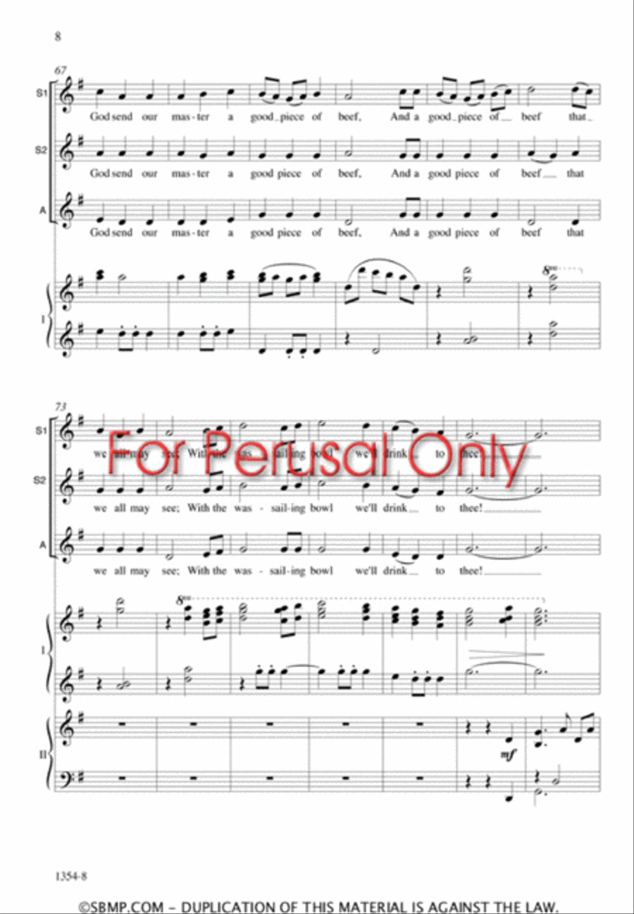 Gloucestershire Wassail - SATB Octavo 4-Part scores gallery preview page 7